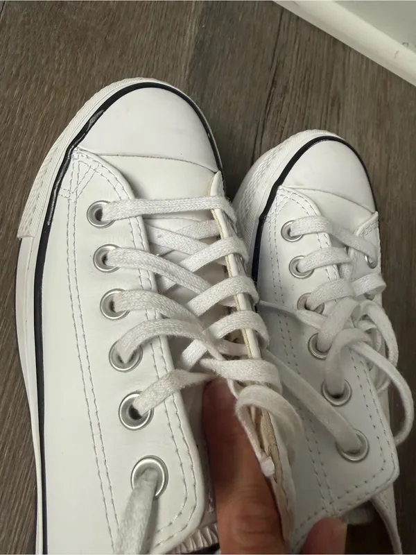 Converse Chuck Taylor All Star Lift Platform Leather Women Low Top Shoe White 6 - Image 15