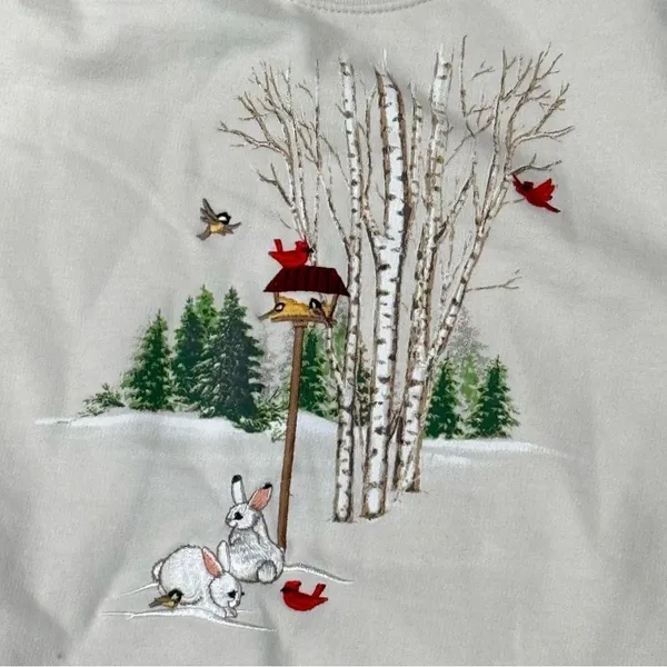 Vintage Country Store Embroidered Crewneck Sweatshirt Women’s Medium - Image 4