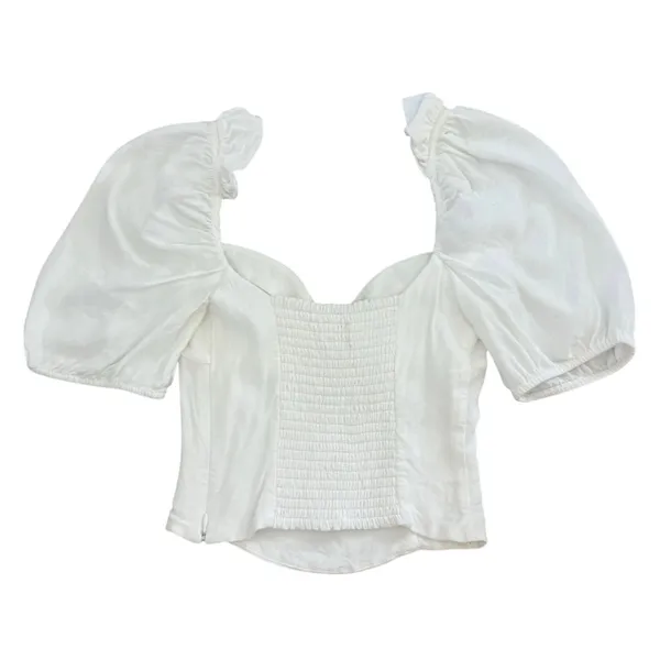 Aritzia Wilfred Novella Puff Sleeve Blouse Size Small Ivory White NWOT - Image 2