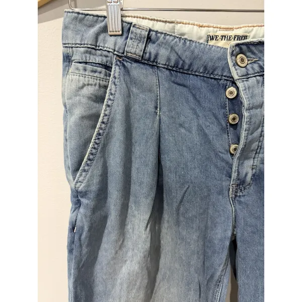 We The Free Paint Splatter Distressed Button Fly Aria Trouser Sz 28 M - Image 6