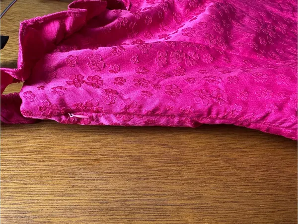 Line & Dot Penelope Off Shoulder Floral Mini Dress Fuschia Pink Medium NEW $127 - Image 12