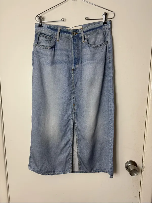 Rag & bone Miramar liquid faux denim midi skirt. 28 - Image 2