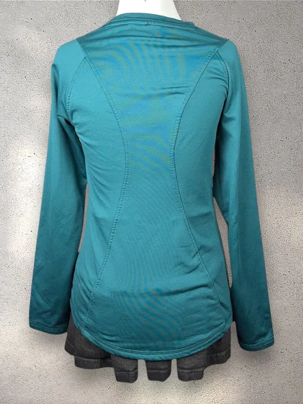 Spyder Active Fleece Lined Top Women's S Green Stretch Activewear Yoga Gorpcore - Image 2