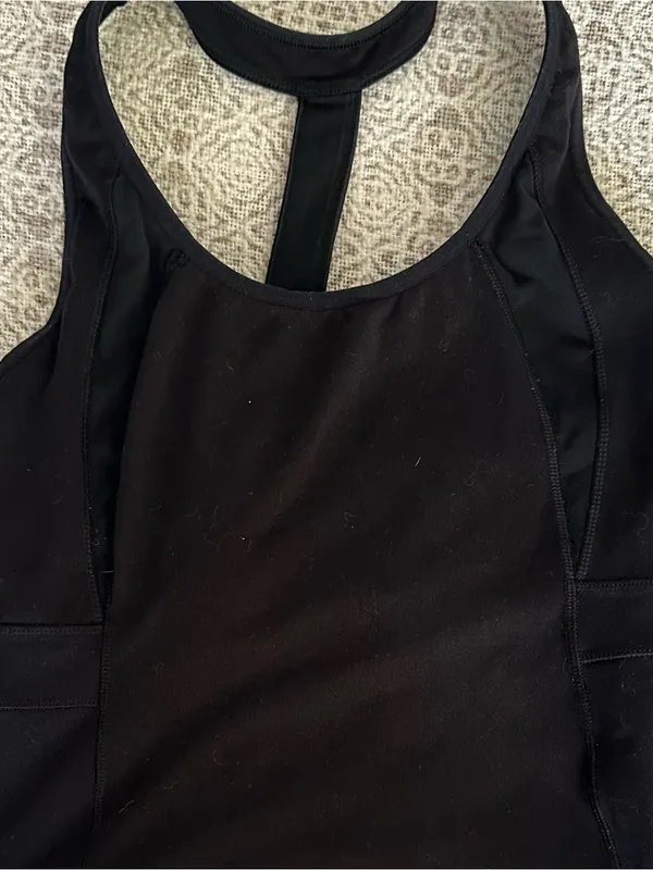 Athleta Black Racerback Training Tank Top - Image 2