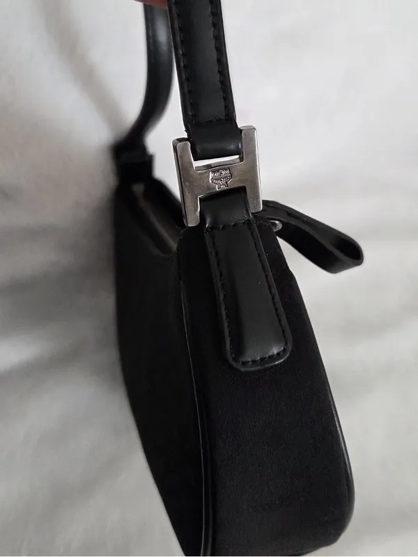 MCM Vintage Black Visetos Hobo Shoulder - Image 7