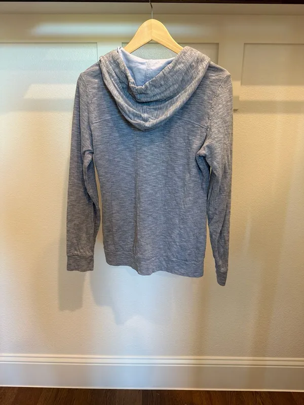 Lucy Space-Dye Half-Zip Lightweight Hoodie with Thumbholes Size Medium - Image 4