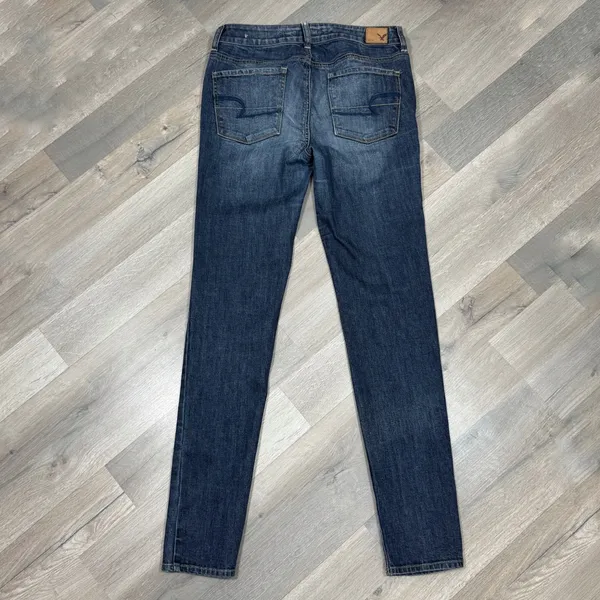 American Eagle Skinny Super Stretch Ankle Jeans Dark‎ Blue Size 8 Long - Image 8