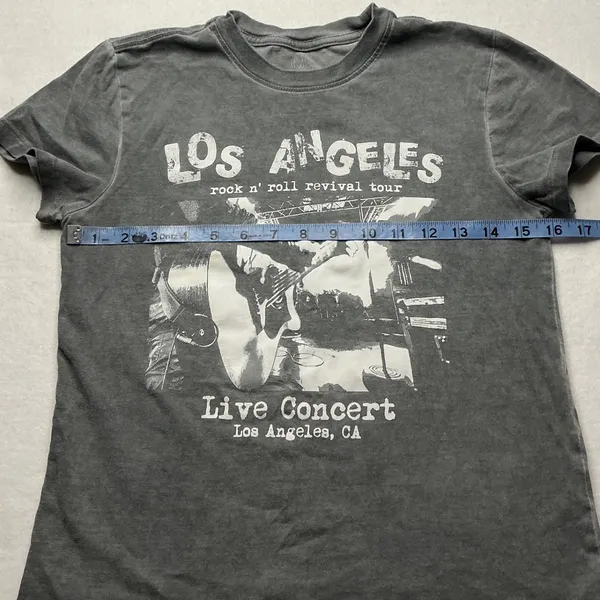 IML Los Angeles Rock n Roll Revival Tour Graphic T-Shirt‎ Gray Small - Image 4