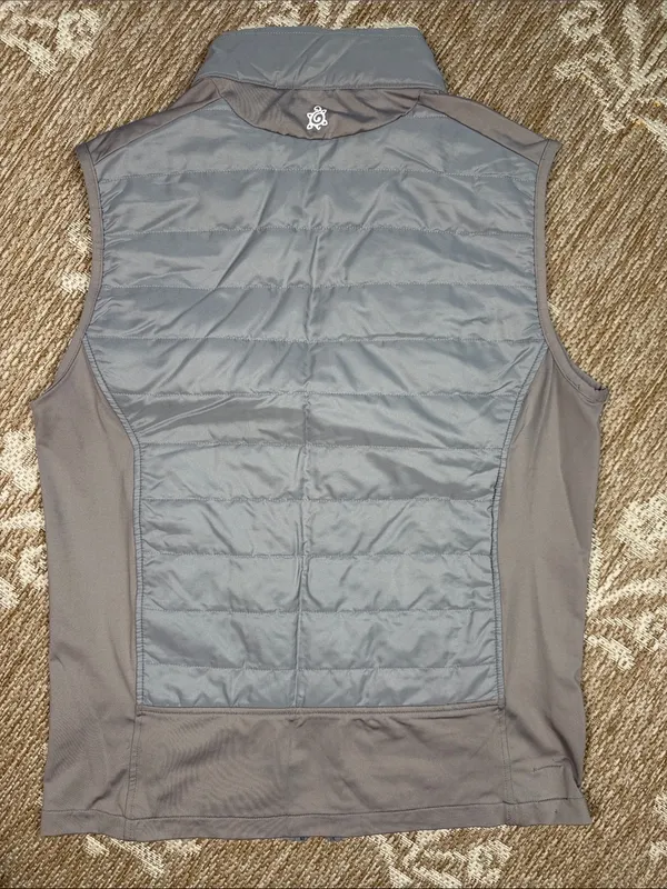 Turtleson Light Gray Quilted Vest with Stretch Side Panels Size M - Image 4