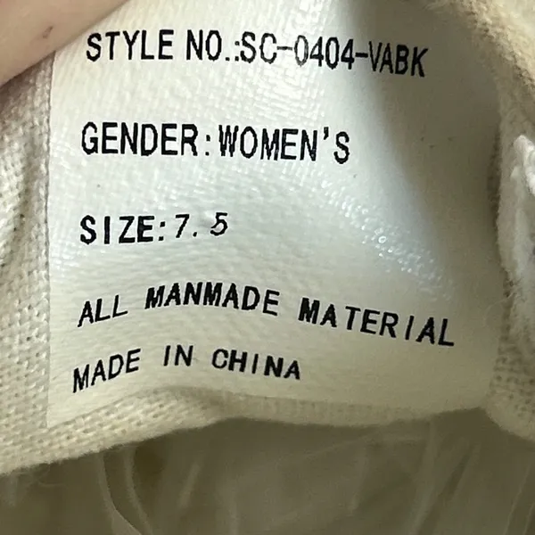 Natural‎ Reflections Womens Beige Canvas Slip On Sneakers SC-0404-VABK Size 7.5 - Image 7