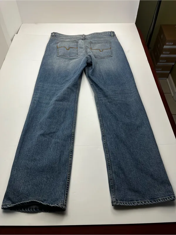 Kimes Ranch Mia 16 / 34 Blue Denim Jeans High Rise Relaxed Straight Leg Western - Image 12