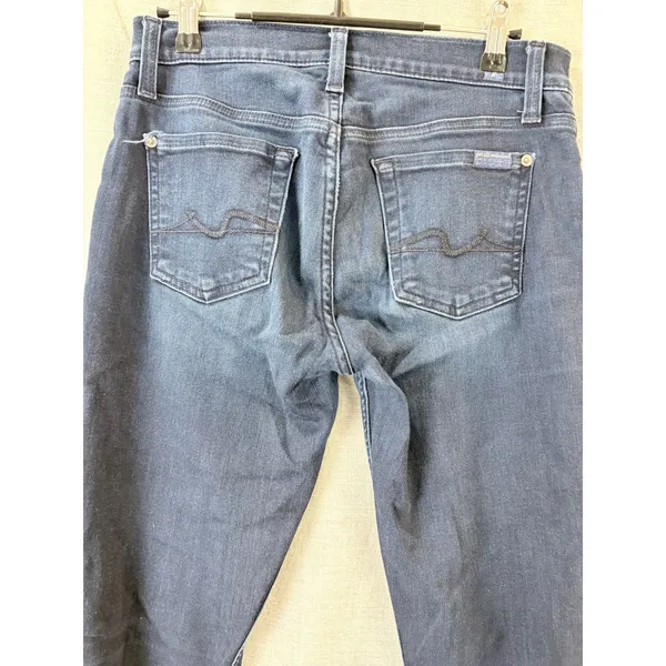 7 For All Mankind‎ Gwenevere Skinny Jeans Dark Wash Size 26 - Image 7