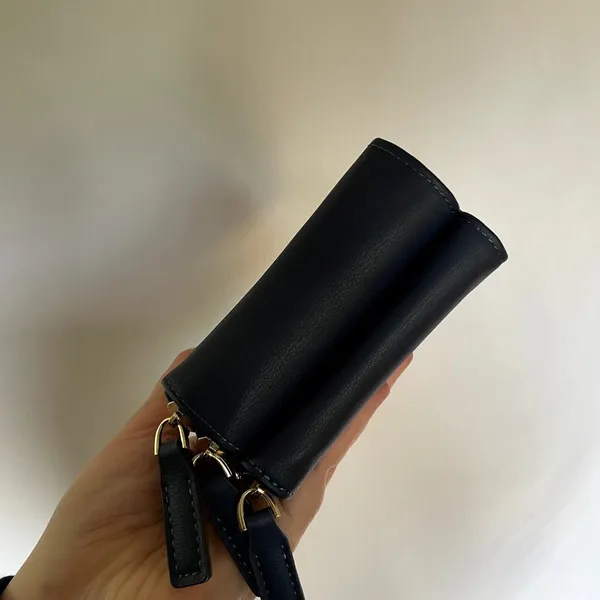 Forever Young‎ korea navy blue multi zipper pouch clutch wallet credit cards - Image 9