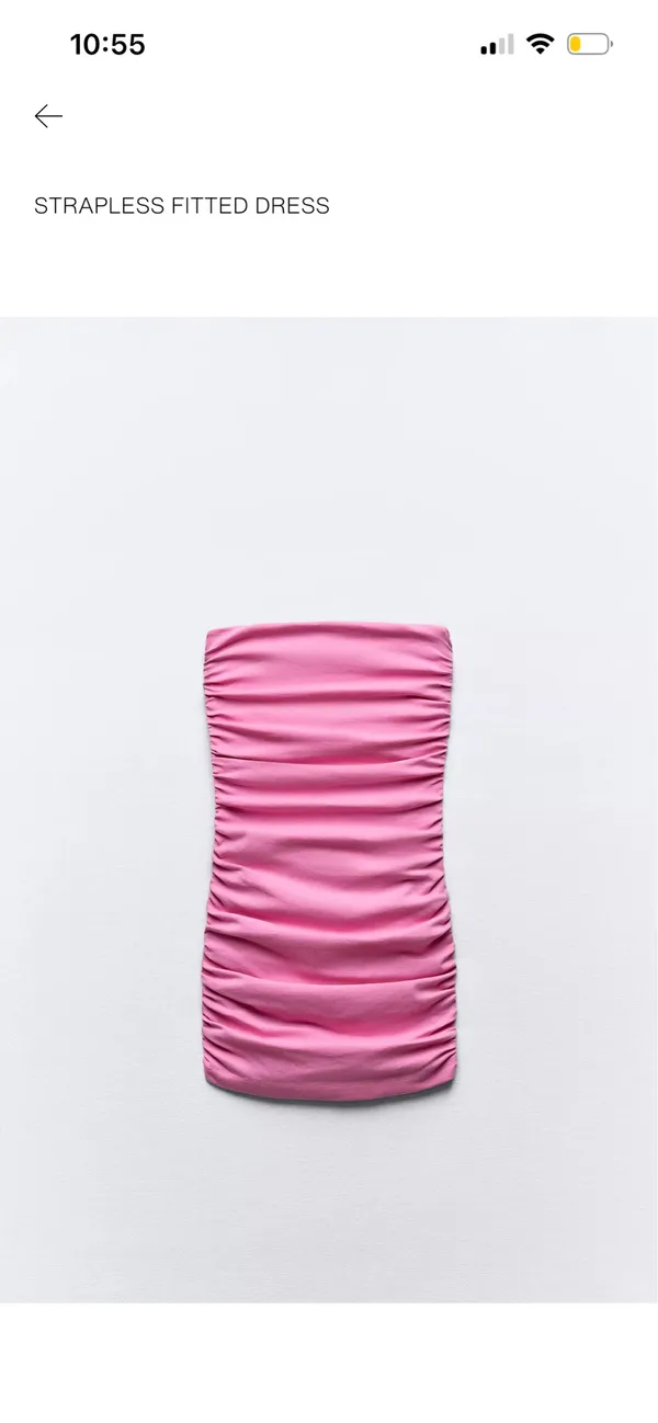 Pink ZARA Strapless Dress - Image 2
