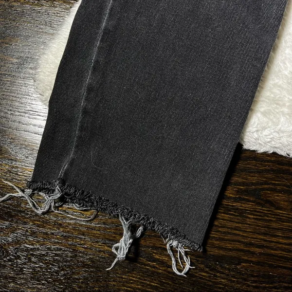 PacSun Black Distressed High Rise Straight Black Jeans - Image 6