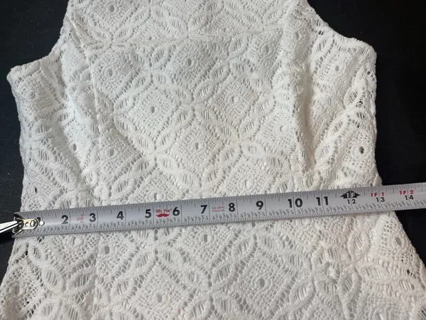 Lilly Pulitzer White Lace Fully Lined Sleeveless A-line Resort Dress XS Coastal - Image 12