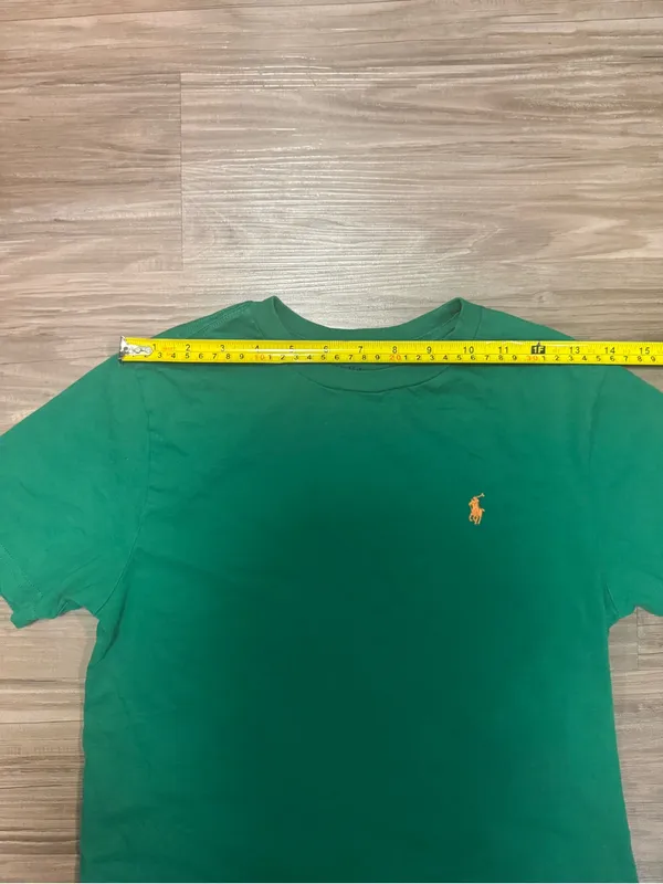 Polo Ralph Lauren Green Pony Baby Tee Fitted Cotton Top XS - Image 5