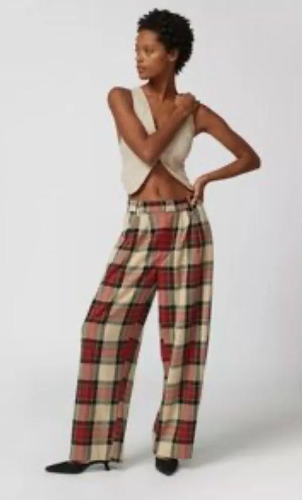 Urban Outfitters Red Plaid Pants - Image 2
