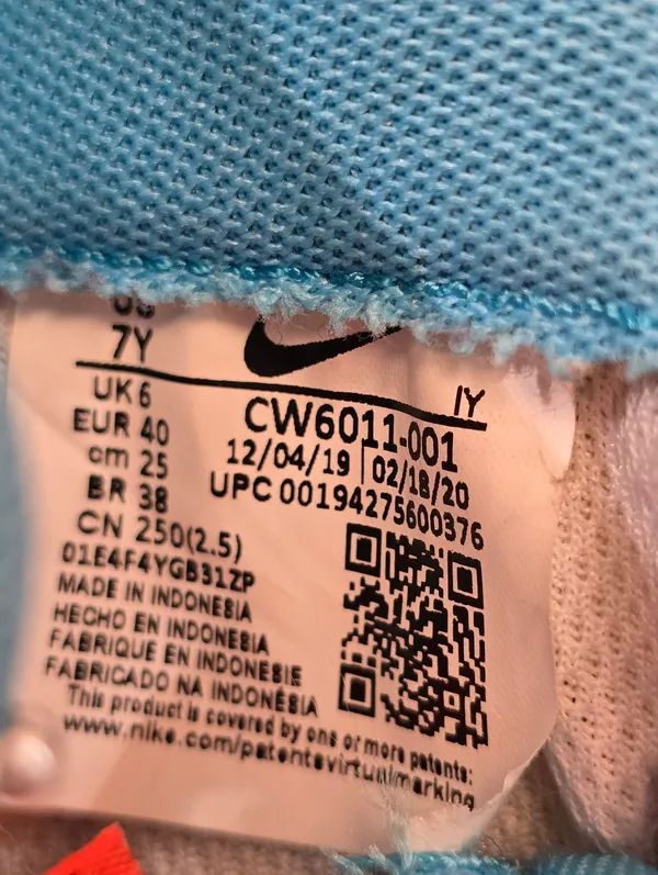 {7Y/W8.5} Nike Air Force 1 GS Sky Nike Metallic Silver Hyper Crimson Toggle - Image 12