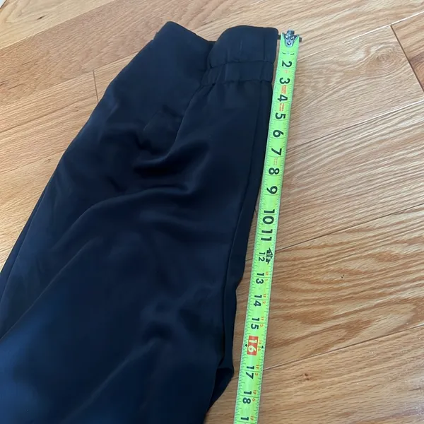 Abercrombie & Fitch high waisted dress pants with attached satin belt tie - Image 6