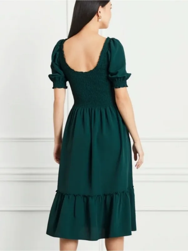 Hill House Home Louisa Nap Dress in green and emerald - Image 3