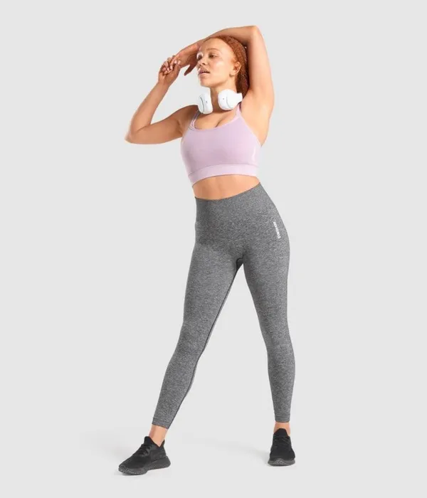 Gymshark Gymshark Adapt Marl Seamless Leggings Grey - Image 5