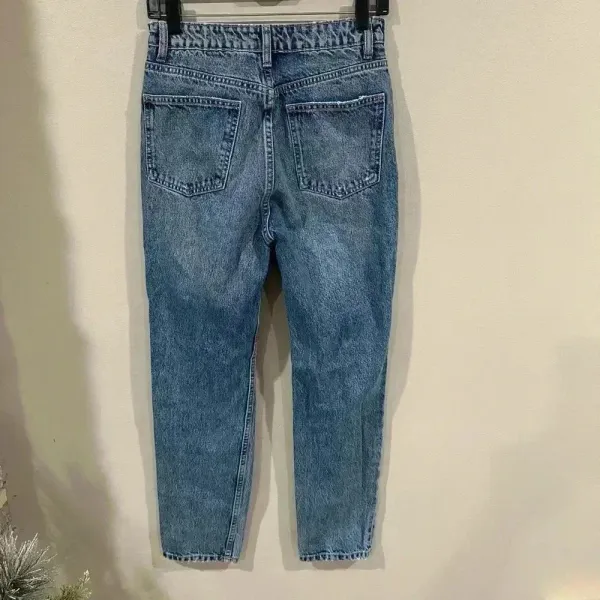 Zara Distressed Skinny Jeans Size 4 Blue Wash Y2K Casual Everyday‎ Denim - Image 5