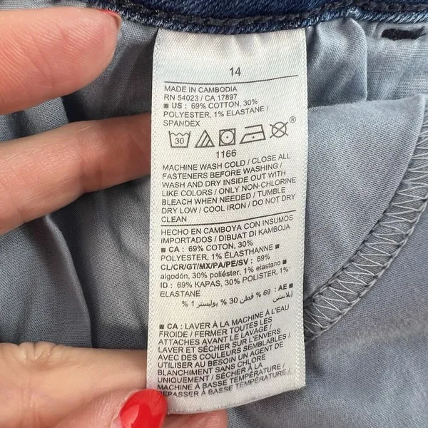 Old Navy‎ Sz 14 Jeans Wow Mid Rise Boot Cut Stretch Women's Boho Blue Denim - Image 8