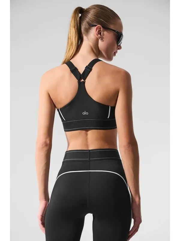 Alo Yoga Suit Up Bra in Black Large New Womens Cropped Tank Top - Image 11
