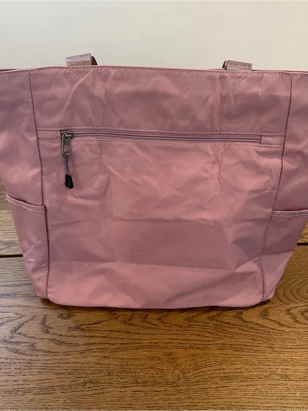 Esvan Pink Mauve Large Tote Bag Shoulder Purse Zip Top Multi Pocket NWT - Image 2