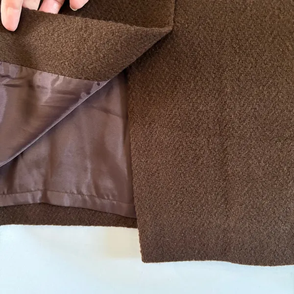 Lauren Ralph Lauren Brown Wool Blend Pencil Skirt Size 2 Knee Length Lined Vent - Image 4