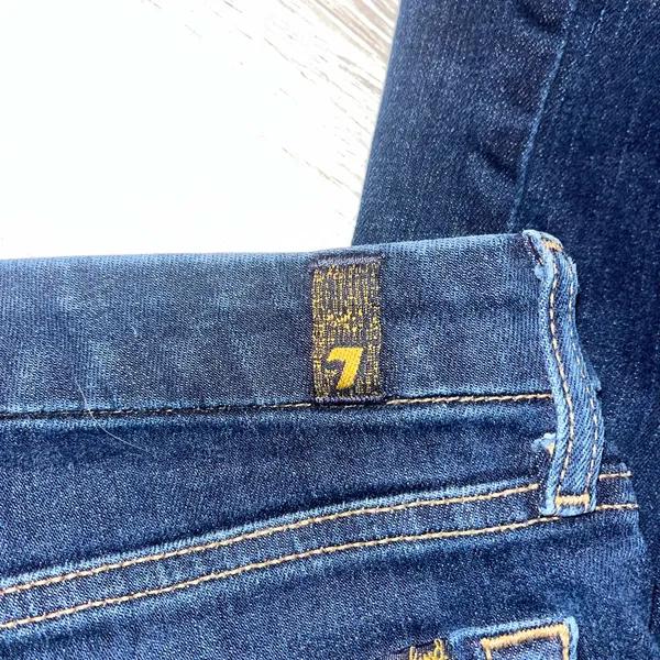 7 For All Mankind Dark Blue Jeans - Image 5
