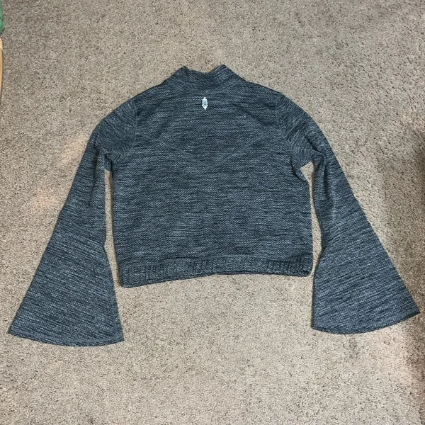 Free People Movement Off The‎ Grid Jacket Flare Sleeve Charcoal Combo Medium - Image 6
