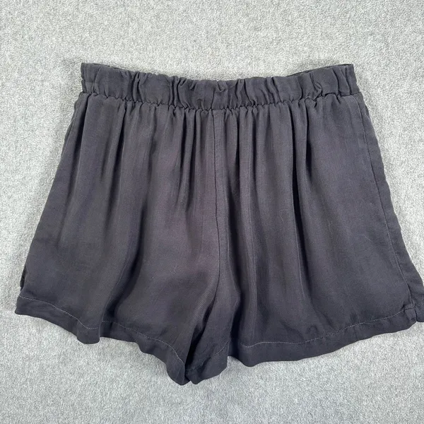 Maven West High Rise Pull On Shorts Women's Small Ribbed Gray Pleated - Image 7