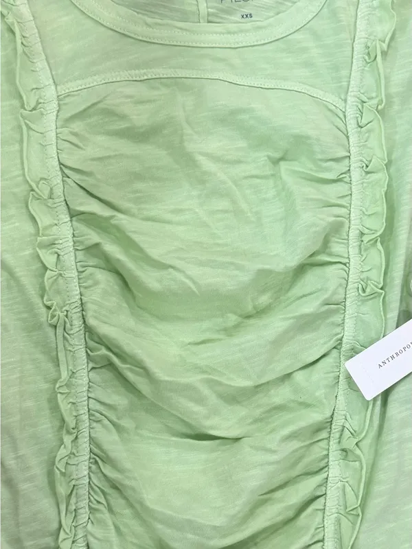 NWT Pilcro Green Ruched Short Sleeve Tee - Image 4
