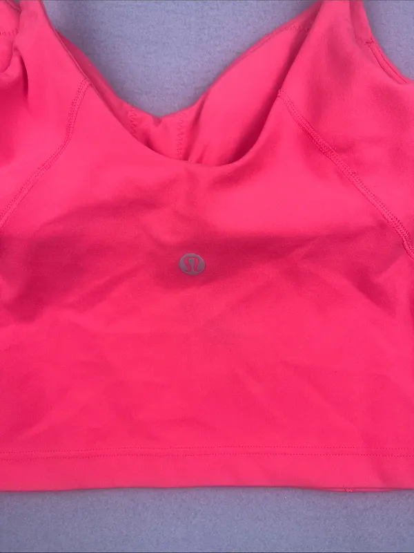 Lululemon Align Cropped Cami-tank top Coral Pink Size: 2 - Image 5