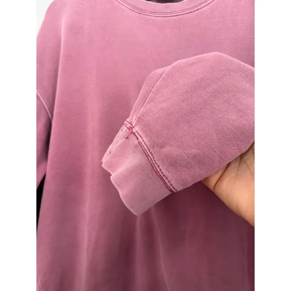 US Vintage Collection Mauve Pink Garment Dyed Crewneck Sweatshirt Large - Image 3