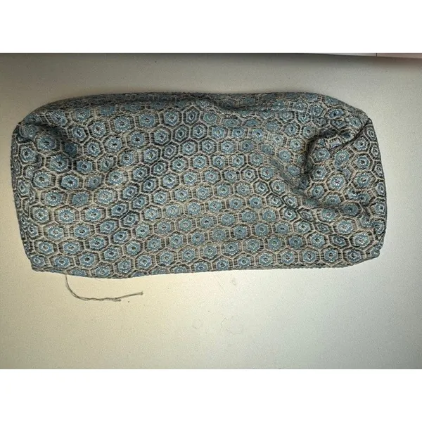 New Hope Girls Blue Honeycomb Woven‎ Zippered Pouch Makeup Toiletry Travel Bag - Image 2