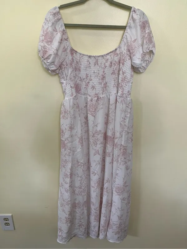 NEW Altar’d State White & Pink Floral Maxi Dress Size XL NWT - Image 6