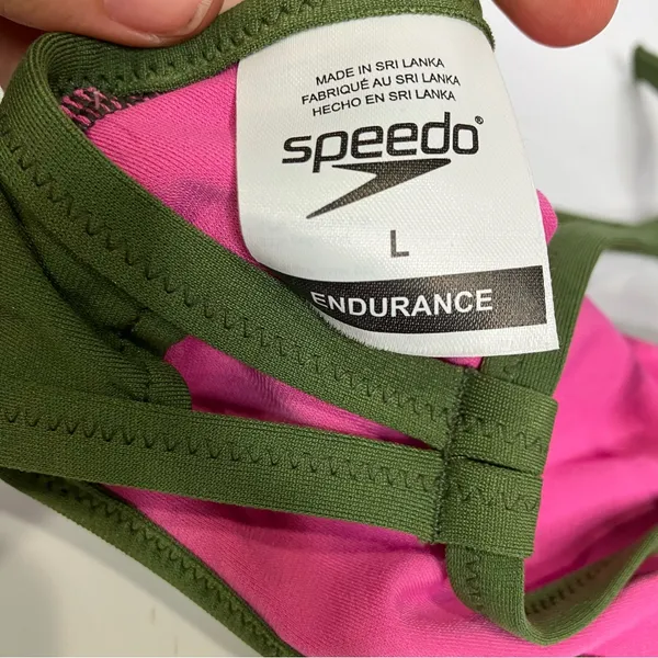 Speedo green bikini‎ top women’s size large - Image 5