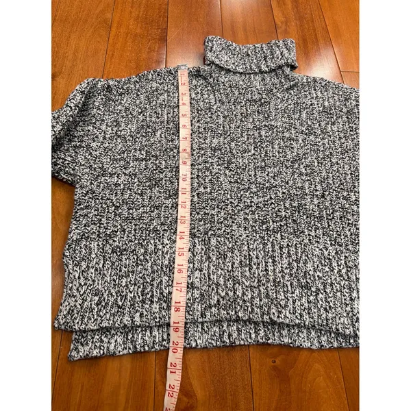 NWOT‎ Madewell Speckled Knit Turtleneck Crop Sweater Cozy Casual Women's Size S - Image 4