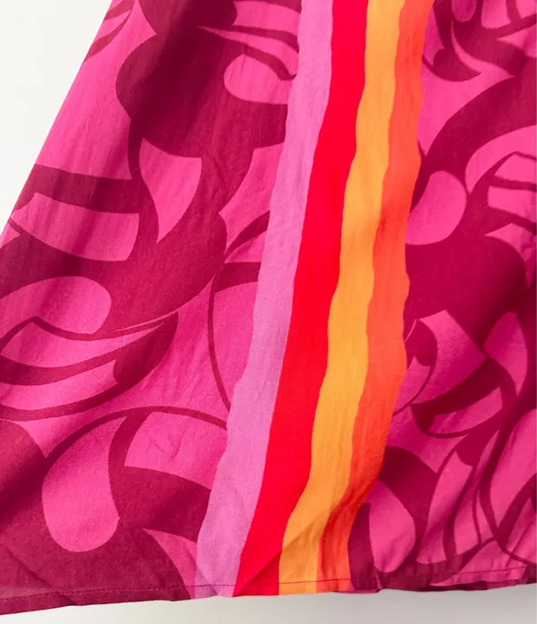 Farm Rio A-Line Contrasting Slip Midi Skirt, Size L - Image 8