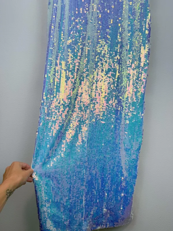 NBD NWT Revolve Amethyst Iridescent Sequin Gown Formal Column Maxi Dress Small - Image 12
