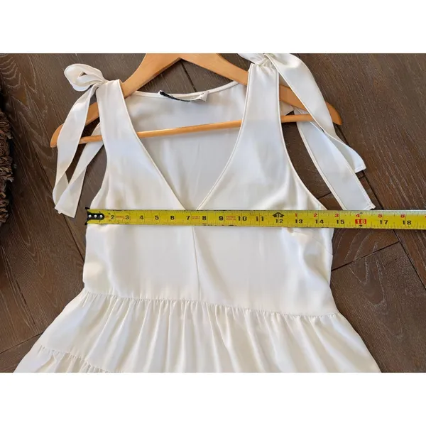 Amanda Uprichard Tiered‎ Mini Dress Womens White XS - Image 6