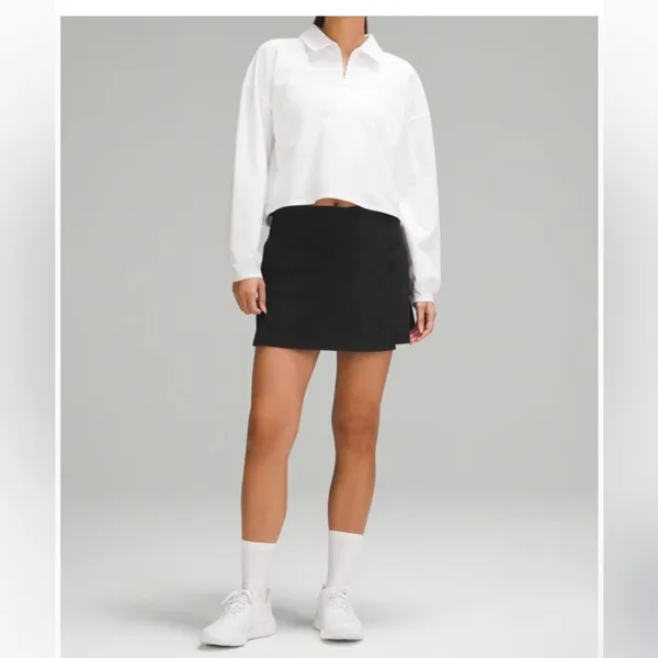 Lululemon NWT Wrap-Front Mid-Rise Golf Skirt / BLACK - Image 2