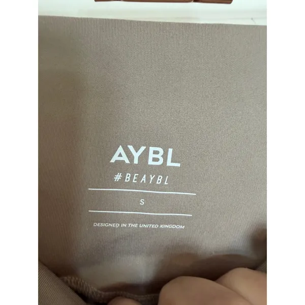 AYBL‎ Core High Waisted Leggings Women Small Taupe Brown Workout Yoga Tights - Image 4