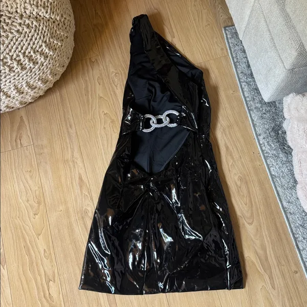 OUTCAST GLACÉ MINI DRESS Black - Image 6