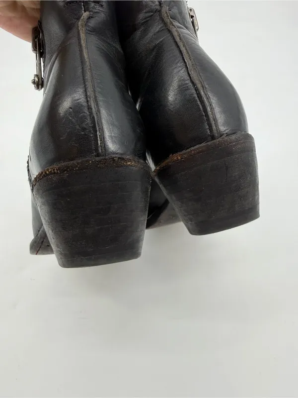 FRYE Sacha Moto Short Bootie Double Zip Black Size 6 - Image 6