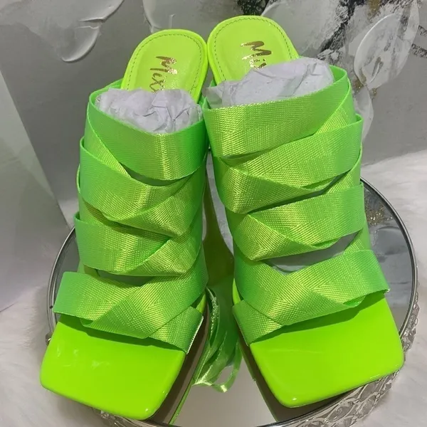 Azaela Wang Mule Sandal Green Size 9 - Image 10