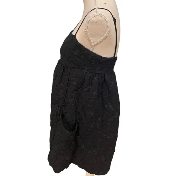Line & Dot Delilah Mini Dress Black Jacquard Satin Tie XS NWT - Image 5
